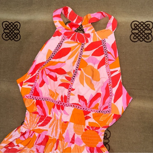 Abel the Label Anthropologie  NWT! Pink Orange Rumi Maxi Dress Size M - Picture 7 of 16